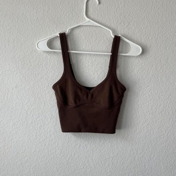 commense brown corset detail tank - Picture 2 of 8